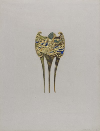 Conception pour un peigne de nymphe - Eugene Grasset